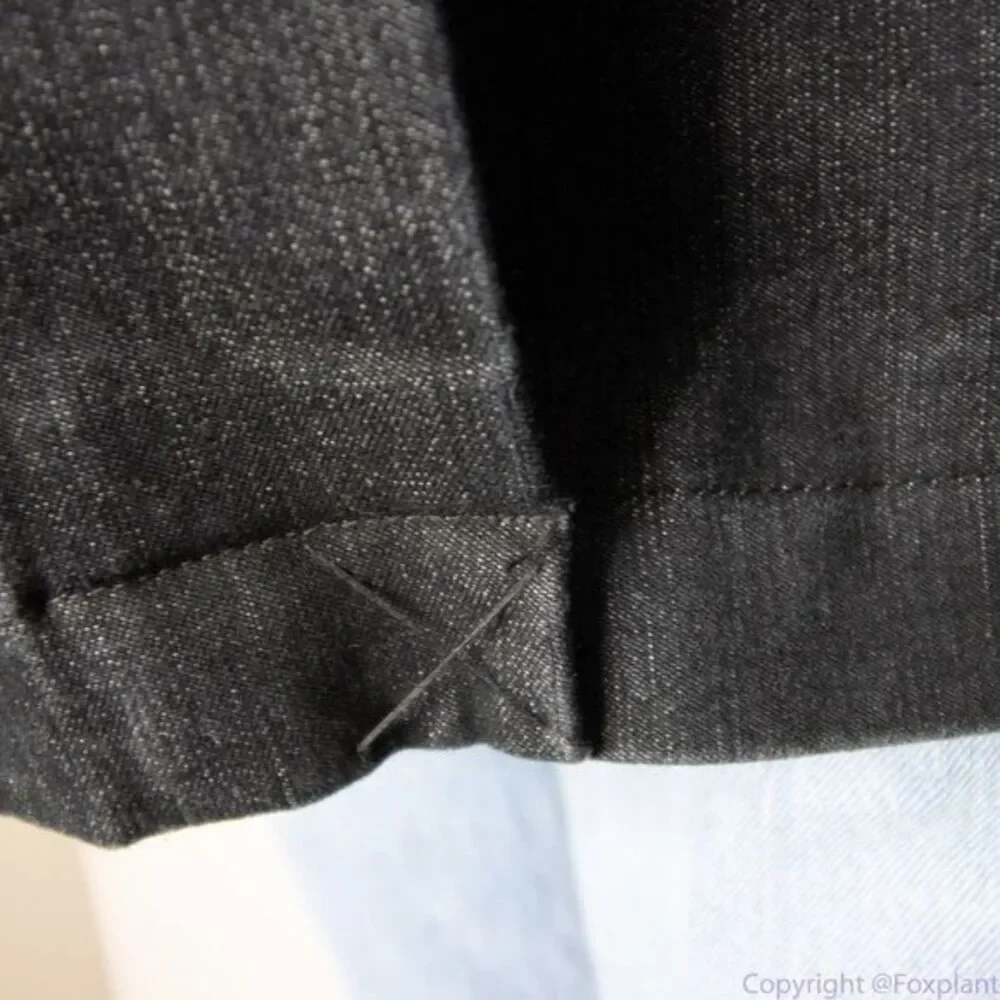 NWOT Attention women's black jean jacket‎ with epaulette, size 14